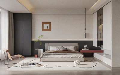 现代卧室3D模型下载